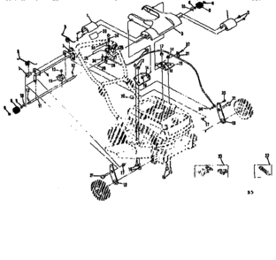 Handle Assembly Diagram and Parts List for 131973230  Craftsman Lawn Mower