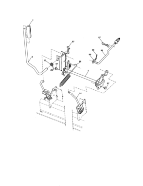 Lift Assembly Diagram and Parts List for 917276601  Craftsman Lawn Tractor