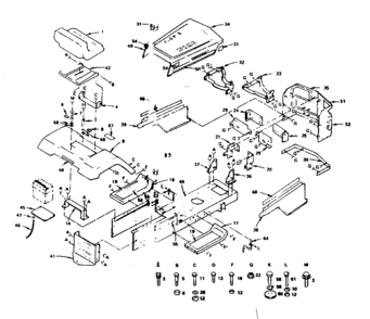Enclosure Diagram and Parts List for 917255740  Craftsman Lawn Tractor