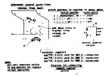Connecting Remote Control Switch Diagram and Parts List for 58031895  Craftsman Engine