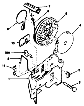 Rewind Starter No. 590531 Diagram and Parts List for 143384502  Craftsman Engine