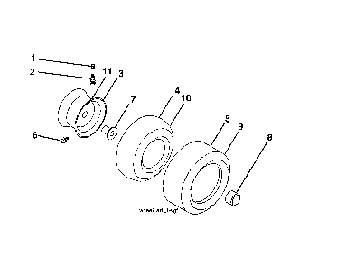 Wheels & tires Diagram and Parts List for 960420223  Craftsman Lawn Tractor