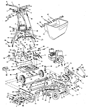 Part Location Diagram of 6009-A Craftsman Edger throttle control assembly