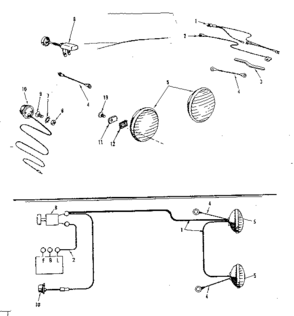 Headlight Assembly Diagram and Parts List for 91725510A  Craftsman Lawn Tractor
