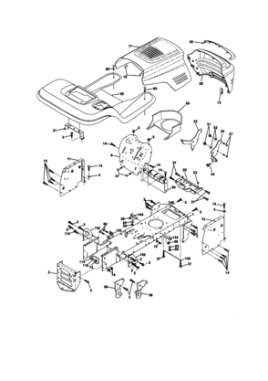 Chassis And Enclosures Diagram and Parts List for 917270813  Craftsman Lawn Tractor