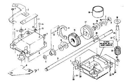 Gear Case Assembly Part No. 85314 Diagram and Parts List for 917372310  Craftsman Lawn Mower