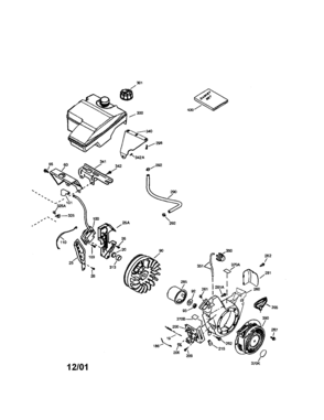 4-cycle Engine Diagram and Parts List for 143026501  Craftsman Engine