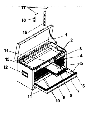 Tool Chest Diagram and Parts List for 706957222  Craftsman Tool Stand & Cart