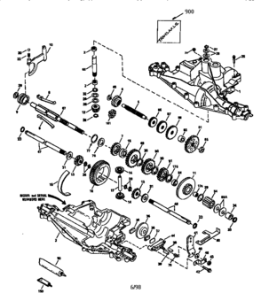 Transaxle 915-029 Diagram and Parts List for 143915-029  Craftsman Lawn Tractor
