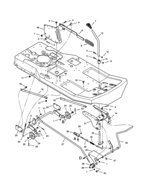Mower Housing Suspension Diagram and Parts List for C950-60901-0  Craftsman Lawn Tractor