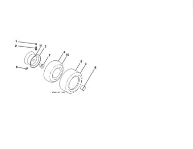 Wheels & Tires Diagram and Parts List for 917990470  Craftsman Lawn Tractor