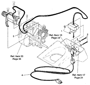 Electric Starter Diagram and Parts List for 536884420  Craftsman Snow Blower