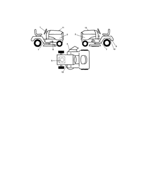 Decals Diagram and Parts List for 917280350  Craftsman Lawn Tractor