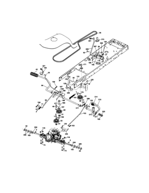 Ground Drive Diagram and Parts List for 917286220  Craftsman Lawn Tractor