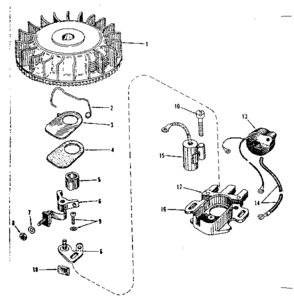 Magneto No. 29980 (phelon F-3220h3) Diagram and Parts List for 143501041  Craftsman Engine