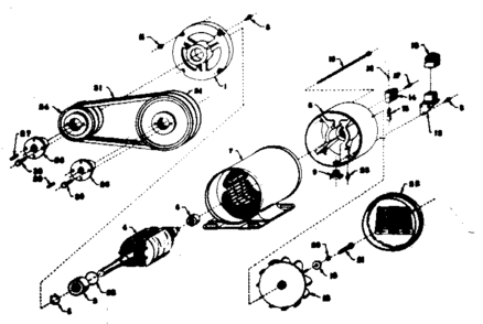 Stator And Pulley Assembly Diagram and Parts List for 58057611  Craftsman Engine
