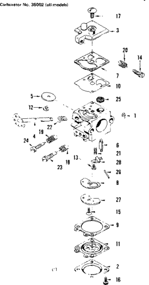 Part Location Diagram of 35021 Tecumseh MUFFLER