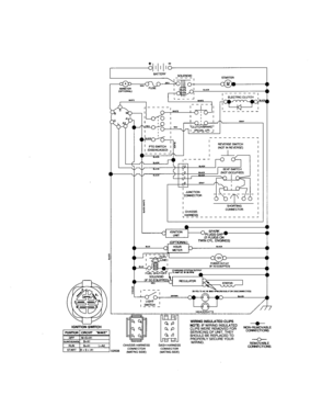 Schematic-tractor Diagram and Parts List for 917276920  Craftsman Lawn Tractor