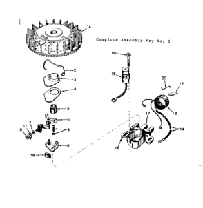 Magneto Diagram and Parts List for 143187052  Craftsman Engine