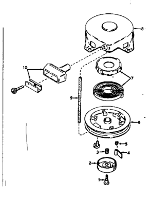 Rewind Starter No. 590420 Diagram and Parts List for 143161232  Craftsman Engine