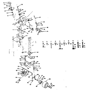 Steering And Front Axle Diagram and Parts List for 917255733  Craftsman Lawn Tractor