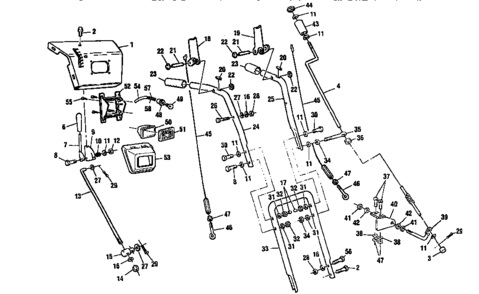 Upper Handle Diagram and Parts List for 88419  Craftsman Snow Blower