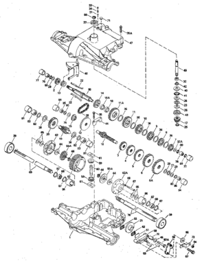 Part Location Diagram of 792123A Craftsman Lawn tractor transaxle shift key