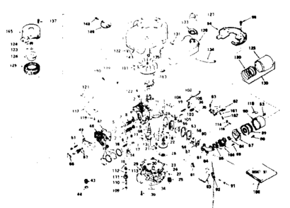 Basic Engine Diagram and Parts List for 143236162  Craftsman Engine
