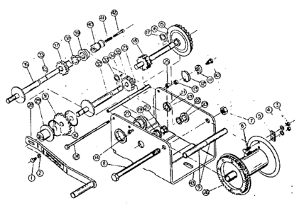 Winch Parts Diagram and Parts List for 62422  Craftsman Hoist & Winch