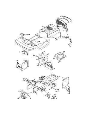 Chassis And Enclosures Diagram and Parts List for 91722068  Craftsman Lawn Tractor