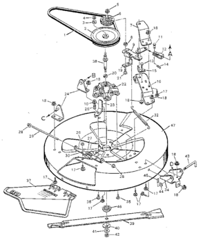 Part Location Diagram of 55963E701 Craftsman Chute hinge