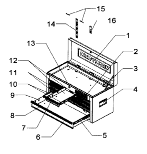 Tool Cabinet Diagram and Parts List for 70645280  Craftsman Tool Stand & Cart