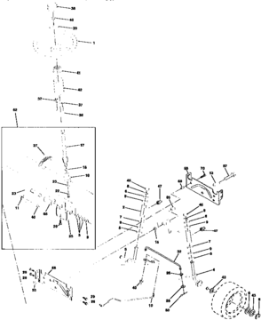 Steering Assembly Diagram and Parts List for 917258471  Craftsman Lawn Tractor