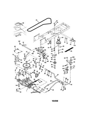 Ground Drive Diagram and Parts List for 917270730  Craftsman Lawn Tractor