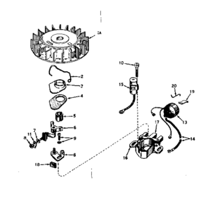 Magneto No. 610689a Diagram and Parts List for 143175032  Craftsman Engine