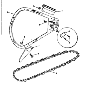 Hand Guard Diagram and Parts List for 91763202  Craftsman Chainsaw