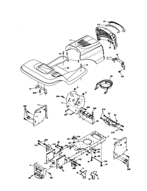 Chassis And Enclosures Diagram and Parts List for 917277430  Craftsman Lawn Tractor