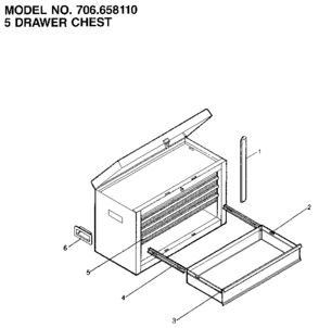 Part Location Diagram of T14861A6 Craftsman Dwr pull