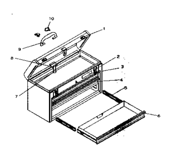 Chest Diagram and Parts List for 706619000  Craftsman Tool Stand & Cart