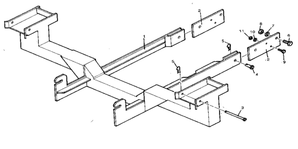Subframe Diagram and Parts List for 100265120  Craftsman Lawn Tractor