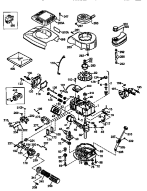 Replacement Parts Diagram and Parts List for 143976002  Craftsman Engine