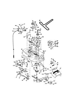 Mower Deck Diagram and Parts List for 917271054  Craftsman Lawn Tractor