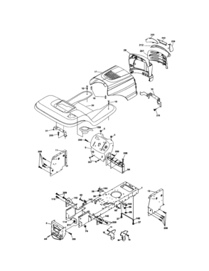 Chassis And Enclosures Diagram and Parts List for 917273758  Craftsman Lawn Tractor