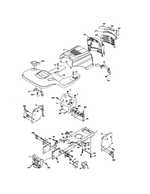 Chassis And Enclosures Diagram and Parts List for 917274400  Craftsman Lawn Tractor