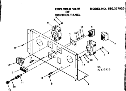 Control Panel 327920 Diagram and Parts List for 580327931  Craftsman Engine