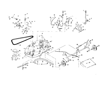 Mower Deck Diagram and Parts List for 536250942  Craftsman Lawn Tractor
