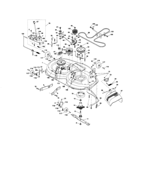 Mower Deck Diagram and Parts List for 917287261  Craftsman Lawn Tractor
