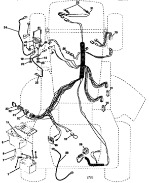 Electrical Diagram and Parts List for 917258513  Craftsman Lawn Tractor