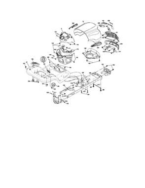 Chassis Assembly Diagram and Parts List for 917276901  Craftsman Lawn Tractor