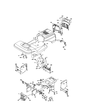 Chassis And Enclosures Diagram and Parts List for 917273757  Craftsman Lawn Tractor
